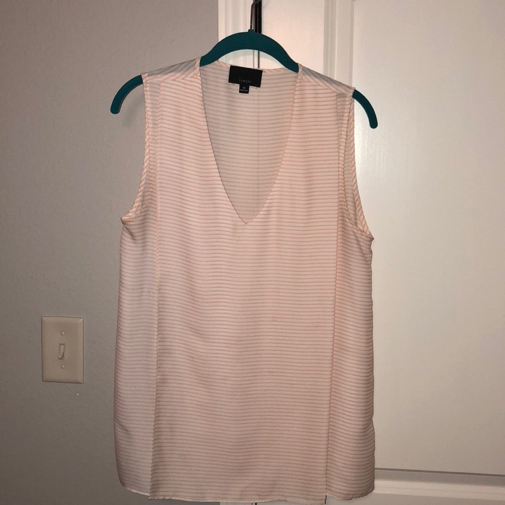 Orange and white blouse
